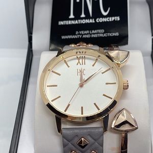 INC. New with Bracelet Rose Gold with beige Belt